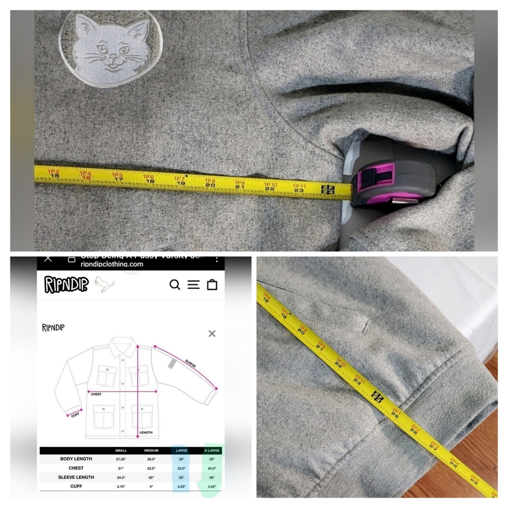 RipNDip, RARE color way and design, varsity jacket! LIKE NEW 💯 authentic. - Picture 15 of 16